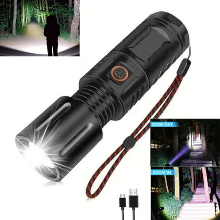 SUPER POWER TORCH LIGHT WITH POWER BANK