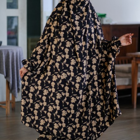 Premium Soft Silk Plazo Khimar Set