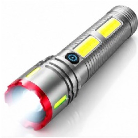 Powerful Rechargeable LED Flashlight – Zoom & USB Power Bank
