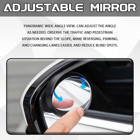 Car Mirror Rain Shed & Blind Spot Mirror (2 Pcs)